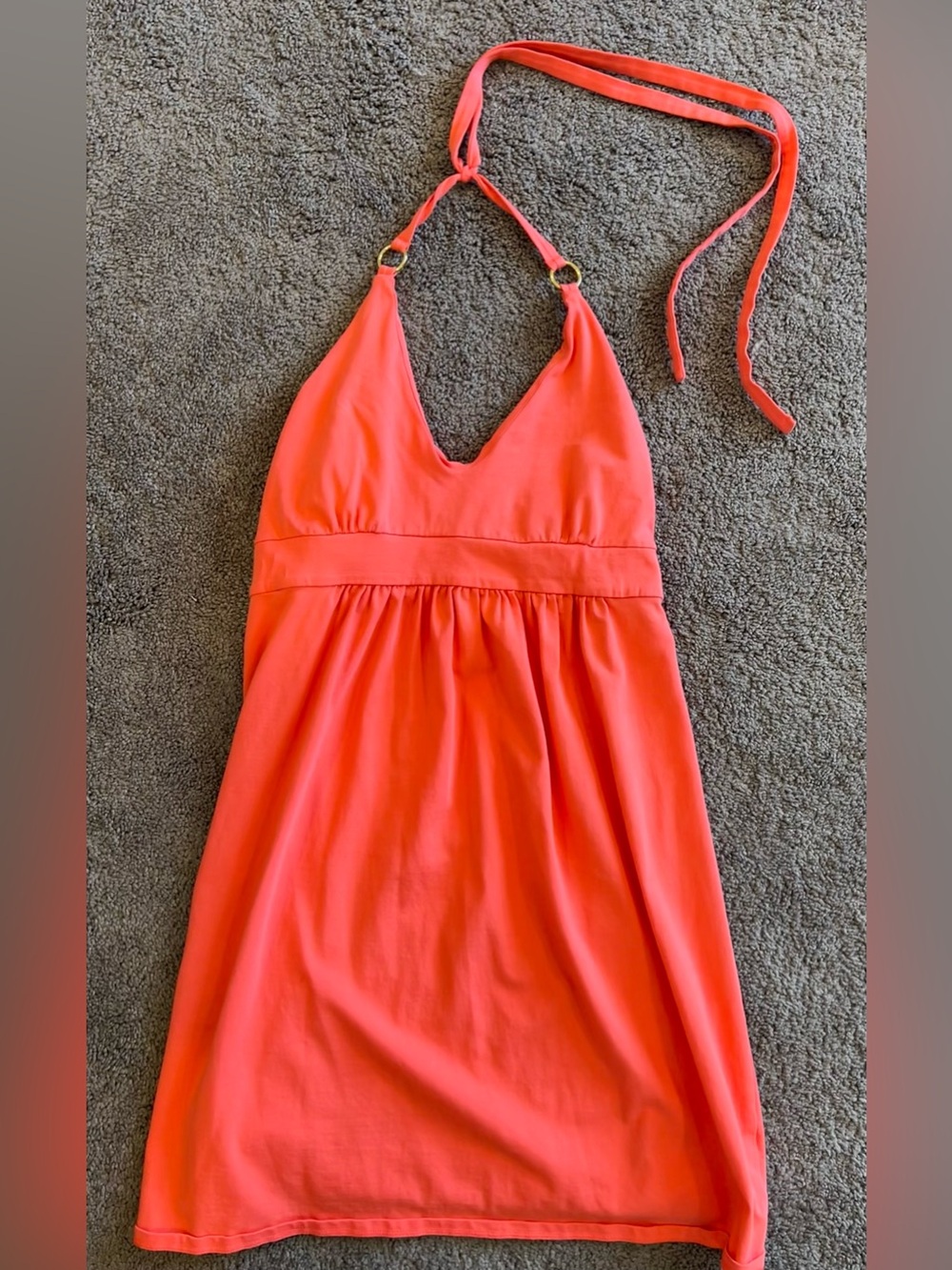 Victoria's Secret Coral Halter Empire Mini Dress